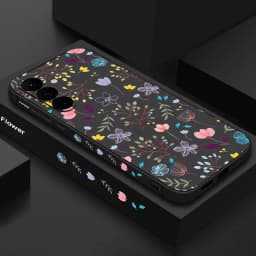 Luxury Flower Print Lanyard Case For Samsung Galaxy A55 A54 5G A35 A25 A15 A14 A34 A52 S21 FE S22 S23 S24 Ultra Silicone Cover