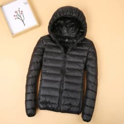 Autumn Winter New Arrival Women's Light down Cotton Jacket Short Hooded Stand Collar plus Size Slim Fit Outerwear Coat