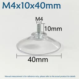M4 M5 M6 M8 Transparent Suckers With Screw PVC Plastic Sucker Pad Holder Turn Nut Glass Table Tops Storage Tool Hooks