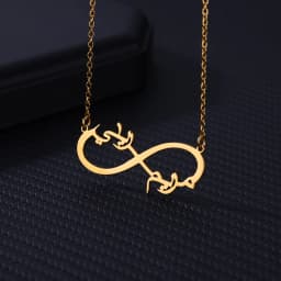 Custom Heart Names Infinity Necklaces For Women Men Stainless Steel Customized Necklace Pendant Personalized Chain Jewelry Gift