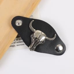 Western style cow head square scarf buckle retro metal denim square scarf clip unisex PU leather scarf buckle belt