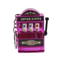1pc Lucky Jackpot Mini Fruit Slot Machine Fun Birthday Keychain Gift Kids Educational Toy Coin Operated Games Machine