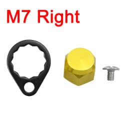 EKfan M8 Daiwa M7 Shimano Left / Right Hand Nut With Black 15MM Lock Washers and Screws For Baitcasting Fishing Reel DIY Parts