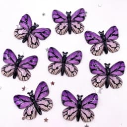 Resin Shiny Colorful Crystal Butterflies Flatback Rhinestone 1 Hole Appliques Ornaments 10pcs Home Figurines decor Crafts