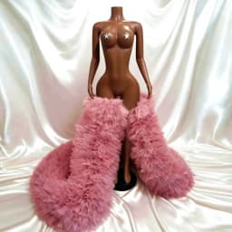 Pink Tulle Ruffle Overskirt Removable Wedding Train Fluffy Layers Tulle Detachable Train for Dress Evening Overlay Custom Made