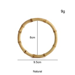10/14/20PCS 8-25cm Natural Bamboo Bag Handles Handbag Round Ring Handle For Tote Purse Frames DIY Handmade Gift Box Accessories