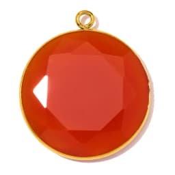 3pcs/Lot Stainless Steel Round Red Agate DIY Earring Charms Amethyst Natural Stone Necklace Pendants Woman Waterdrop Jewelry