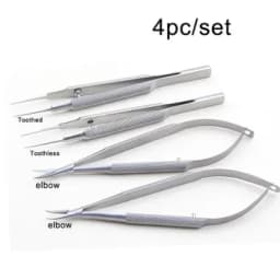 Ophthalmic instrument set forceps needle holder scissor OR Silicone Sterilization tray tweezers