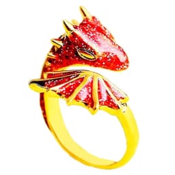 Jisensp Gothic Punk Dragon Ring Men Retro Viking Animal Adjustable Finger Rings for Women Personality Magical Cool Jewelry Gifts