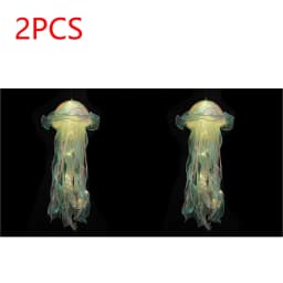 Jellyfish Atmosphere Night Light Button Battery Hanging Ceiling Lantern with Ribbon&Bead LED Bulbs for Room Decoration
