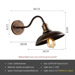 Industry Wall Lamp Retro Waterproof Wall Light For Courtyard Balcony Entrance staircase Hallway Bedroom Vintage Decor Fixtures