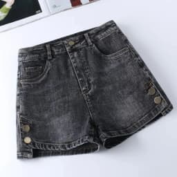 High Waisted Denim Shorts for Women's Summer 2026 New Loose A-line Wide Leg Pants Vintage Denim for External Wear Hot Pants