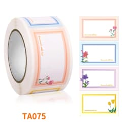 Flowers Plants Rectangular Name Sticker Gift Packaging Handwritten Message Self-adhesive Label sealing Decorative Sticker