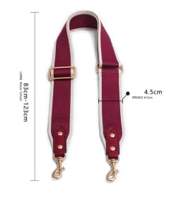 Crossbody bag striped strap canvas nylon strap designer Adjustable shoulder bag replacement with genuine leather parts accessory