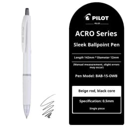 Pilot Acroball Ultra-Smooth Retractable Ballpoint Pen,Premium Hybrid Ink 0.5/0.7mm for Office&BusinessMinimalist Japanese Design