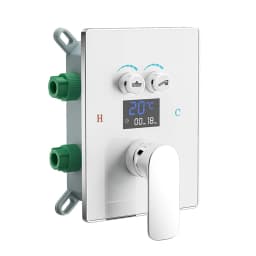 Brass Bathroom Concealed Thermostatic Mixing Valve Wall Mounted Stainless Steel Shower Panel Controller for Home Improvement