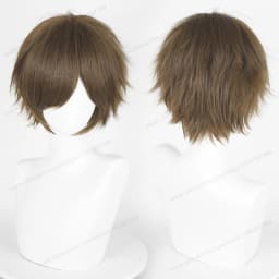 Anime 30cm Short Straight Cosplay Wig Black White Green Brown Purple Blue Gray Red Gold Man Women Heat Resistant Synthetic Hair