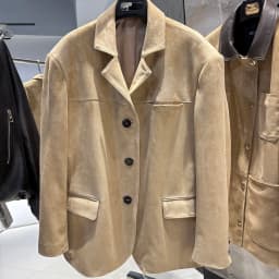 YOLOAgain Women's Oversized Suede Leather Blazer Single Breasted Real Leather Jacket Female 2025 Spring