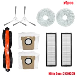 Compatible For Xiaomi Mijia Omni 2 C102CN / B101CN / B116CN / X10+ Plus Parts Accessories Roller Side Brush Hepa Filter Mop Dust