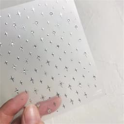 5D Laser Winter Snowflake Christmas Shiny Rhinestone Embossed Relief Self Adhesive Nail Art Decoration Sticker Manicure Decals