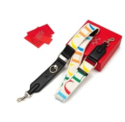 CH Wide Shoulder Bag Strap Set With Monogram Print Leather Accents And Heavy Duty Metal Hardware For Daily Use