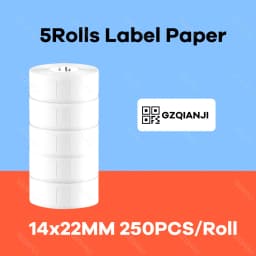 3/5/10 Rolls NiiMBOT D110 D11 D101 Offical Label Printer Sticker Various Size of White Color Paper Roll 12*40mm 15*30mm Anti-Oil