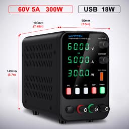 Wanptek Laboratory Power Supply 30V 5A 30V 10A 60V 5A 120V 3A Adjustable Bench DC Power Supply