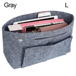 High-capacity Women Make Up Organizer Felt Insert Bag for Handbag Travel Inner Purse Portable Cosmetic Bags Fit Various Bags
