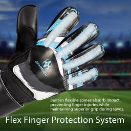 Professional Soccer Goalkeeper Goalie Gloves - Super Superior Grip, Finger Protection for Adults, Youth, Kids (Size 4-10)
