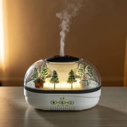 Simulated Snowpile Air Humidifier, Snowman Aroma Diffuser, Home Decoration, Creative Snow Landscape.Ideal for Bedroom, Office,Yo