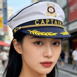 Sailor hat and scarf suit Navy Hat Unisex Captain Hat Navy Marine Hat For cruise lines, adult parties, Navy, cosplay, Outdoor