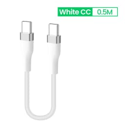 100W 0.25/0.5M Short Cable Silicon Type C to Type C Cable Fast Charging For Power Bank Wire USB C Cable For iPhone 16 15 Sumsung