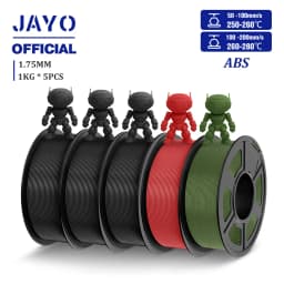 JAYO ABS Filament 5Rolls ABS 3D Filament 1.75mm 1KG 3D Printer Filament For FDM 3D Printers & 3D Pen Highly Resistant Durable