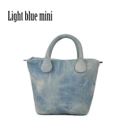 TANQU Short Long Round Flora Canvas Fabric Handle with Insert Lining for Obag Classic Mini O Bag Women's Bags Shoulder Handbag