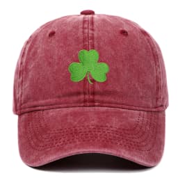 Ireland Green Baseball Cap Retro Clover Embroidered Sunscreen Hat for Men And Women Trendy Couple Duckbill Cap