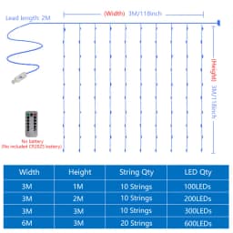 Christmas Curtain LED String Lights 6m/3m/2m/1m USB Plug 8 Modes Party Lights New Year Home Wedding Holiday Decor Aesthetic