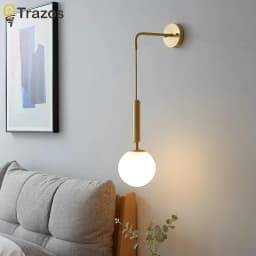 Modern Simple Aluminum Acrylic Wall Lamp Nordic Creative LED Luxury Living Room Bedroom Bedside Wall Lamp Lighting