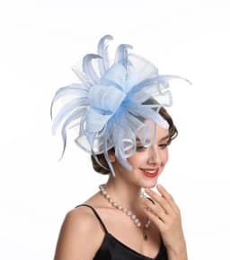 2026 Elegant Women's Fascinator Hat with Mesh and Big Feather Hair Clip Headpiece for Weddings Tea Party Hair Accessories