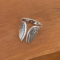 925 Sterling Silver Rings For Women Men Fine Jewelry Finger Adjustable Open Wing Shape Ring For Party Birthday Gift