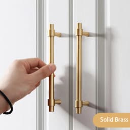 Pure Copper French Gold Wardrobe Handle Solid  Brass Cabinet Door Handle American Cabinet Door Drawer Gold Handle Brass