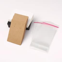 50/100pcs Earring Holder Cards and Clear Self-Sealing Bags Set Paper Display Cards for Necklaces Stud Earrings Jewelry Packaging