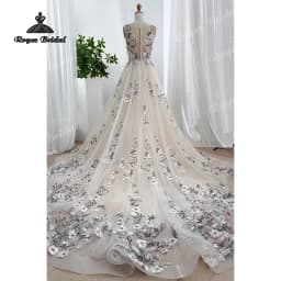 Forest Floral Chiffon A Line Wedding Dresses 2026 Off Shoulder Embroidered Beach Bridal Gown Customized Vestido De Novia