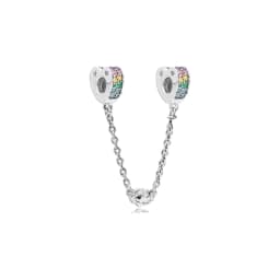 Hot selling 925 Silver Butterfly Crown Round Classic Safety Chain Charm Suitable for Women's Bracelet Fashion DIY Jewelry Gift