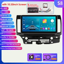 4G Carplay Android Auto Multimedia for Mitsubishi Lancer 2007-2017 Autoradio car intelligent systems 2din Screen 7862 Head Unit