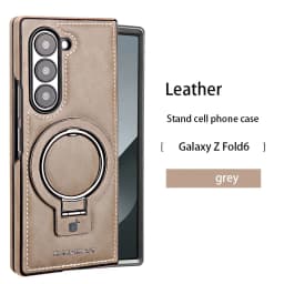 Magnetic Ring Holder Leather Case For Samsung Z Fold8 Ultra Z Fold 8 7 6 5 4 3 For Magsafe Wireless Charging Shockproof Cover