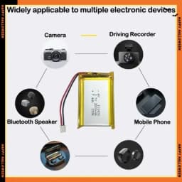 103450 3.7V 2000mAh Polymer Lithium Rechargeable Battery JST PH 2.0mm 2Pin Plug for Camera GPS Navigator MP5 Bluetooth Headset