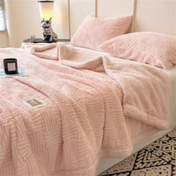 Double Layer Sherpa Fleece Blanket Autumn Winter Thick Warm Plush Blankets for Bed Cozy Fluffy Soft Faux Rabbit Fur Sofa Blanket