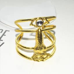 Exaggerated Vintage Alloy Plated Eyes Cuff Bracelet For Women Fashion Jewelry Gorgeous Hand Open Bracelet Accessory