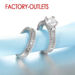 Genuine 925 Sterling Silver Wedding Ring Unisex Romantic Fashion Jewelry Cubic Zirconia Prong Setting Wholesale