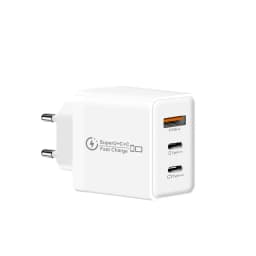 48W 3 Ports USB Fast Charger QC 3.0 PD Type C Wall Adapter EU US UK Plug For iPhone 15 Xiaomi Samsung Huawei For Phone Charging